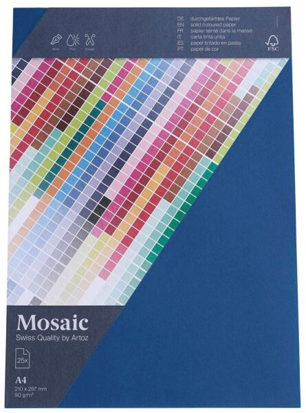 artoz Briefpapier Mosaic marine DIN A4 90 g/qm 25 Blatt