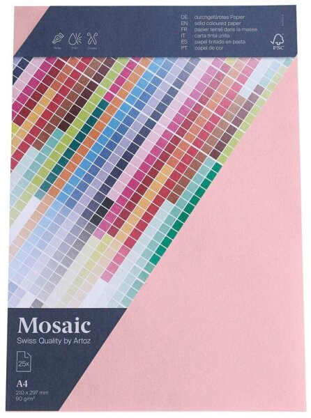 artoz Briefpapier Mosaic rosa DIN A4 90 g/qm 25 Blatt