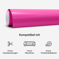 cricut™ Farbverändernde Vinylfolie permanent pink wärmeaktivierend 30,5 x 61,0 cm,  1 Rolle