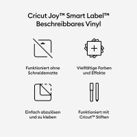 cricut™ Joy Smart Label Vinylfolie permanent silber 14,0 x 33,0 cm,  4 St.