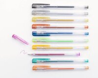 folia Glitter Gelschreiber-Set transparent 1,0 mm, Schreibfarbe: farbsortiert, 10 St.