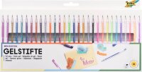 folia Mega Selection Gelschreiber-Set transparent 1,0 mm, Schreibfarbe: farbsortiert, 30 St.