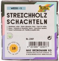 folia Bastelzubehör Streichholzschachteln S weiß 10 St.