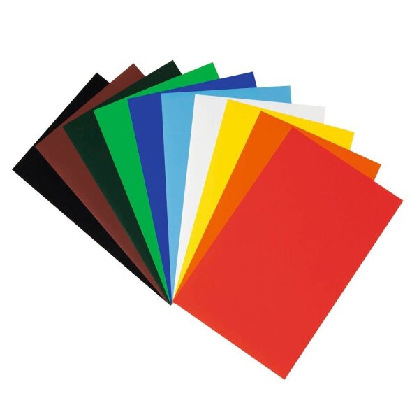 folia Buntpapier gummiert farbsortiert 80 g/qm 50 St.