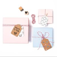 folia Geschenkanhänger weiß, natur Set...