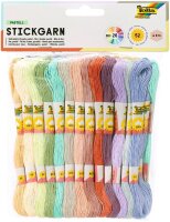 folia Garn zum Sticken Pastell matt pastellfarben 1,0 mm...