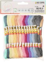 folia Garn zum Sticken Pastell matt pastellfarben 1,0 mm x 8,0 m