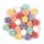 folia Pompons farbsortiert Pastell Ø 3,0 cm, 24 St.