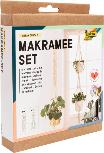 folia Makramee-Set Urban Jungle natur, rosé