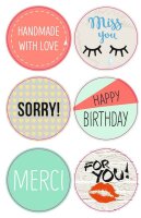 folia Aufkleber Cool wishes verschiedene Motive, 24 St.