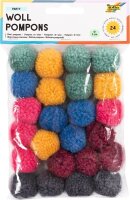 folia Pompons farbsortiert Party Ø 3,0 cm, 24 St.