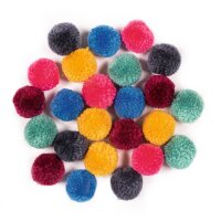 folia Pompons farbsortiert Party Ø 3,0 cm, 24 St.