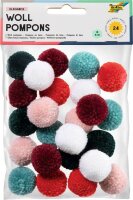 folia Pompons farbsortiert Elegance Ø 3,0 cm, 24 St.