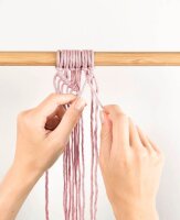 folia Makramee-Set Boho natur, rosé