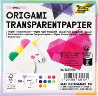 folia Faltblätter transparent 10 x 10 cm mehrfarbig...