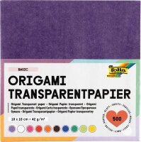 folia Faltblätter transparent 10 x 10 cm mehrfarbig 500 Blatt