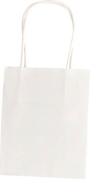 folia Papier-Tragetaschen S weiß 12,5 x 15,0 cm, 20 St.