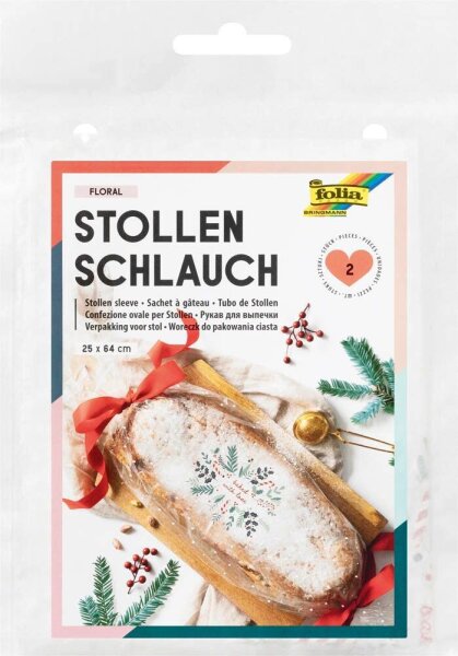 folia Stollenschläuche Text 64,0 x 25,0 cm, 2 St.