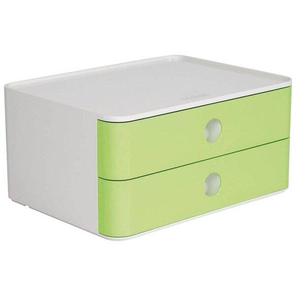 HAN Schubladenbox Smart Box ALLISON  grün 1120-80D, DIN A5 mit 2 Schubladen, 1 St.