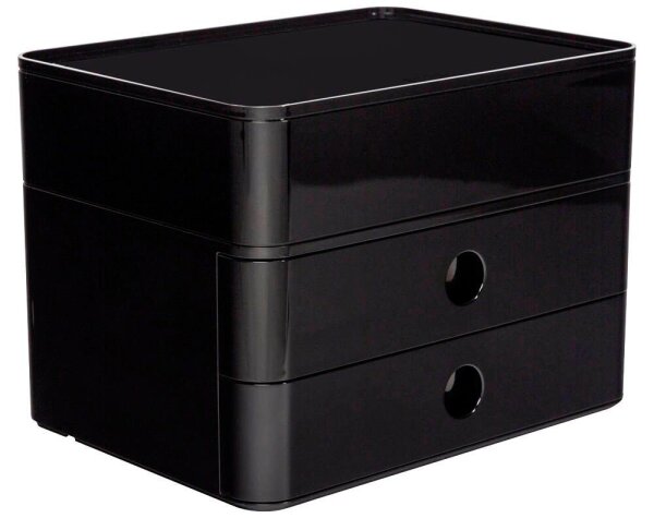 HAN Schubladenbox Smart Box plus ALLISON  schwarz 1100-13D, DIN A5 mit 3 Schubladen, 1 St.