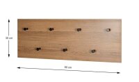 HAKU Möbel Wandgarderobe 37142 eiche Holz 7 Haken 80,0 x 30,0 cm, 1 St.