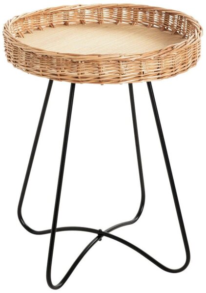 HAKU Möbel Beistelltisch rund MDF-Platte braun 41,0 x 41,0 x 51,0 cm, 1 St.