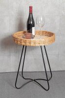 HAKU Möbel Beistelltisch rund MDF-Platte braun 41,0 x 41,0 x 51,0 cm, 1 St.