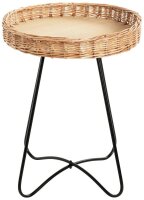 HAKU Möbel Beistelltisch rund MDF-Platte braun 41,0 x 41,0 x 51,0 cm, 1 St.
