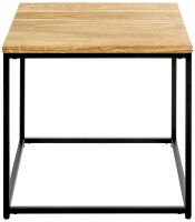 HAKU Möbel Beistelltisch quadratisch Massivholz eiche 45,0 x 45,0 x 45,0 cm, 1 St.