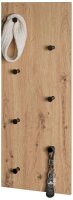 HAKU Möbel Wandgarderobe 37442 eiche Holz 7 Haken 80,0 x 30,0 cm, 1 St.