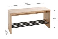 HAKU Möbel Schuhbank 37449 eiche-hell Holz 80,0 cm