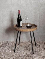 HAKU Möbel Beistelltisch rund MDF-Platte eiche 40,0 x 40,0 x 45,0 cm, 1 St.