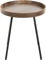 HAKU Möbel Beistelltisch rund MDF-Platte eiche 40,0 x 40,0 x 45,0 cm, 1 St.