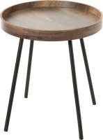 HAKU Möbel Beistelltisch rund MDF-Platte eiche 40,0 x 40,0 x 45,0 cm, 1 St.