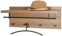 HAKU Möbel Wandgarderobe 37144 eiche Holz 4 Haken...
