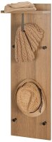 HAKU Möbel Wandgarderobe 37148 eiche Holz 5 Haken...