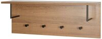 HAKU Möbel Wandgarderobe 37147 eiche Holz 4 Haken 80,0 x 30,0 cm, 1 St.