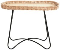 HAKU Möbel Beistelltisch oval MDF-Platte braun 70,0 x 33,0 x 55,0 cm, 1 St.