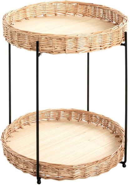 HAKU Möbel Beistelltisch rund MDF-Platte braun 42,0 x 42,0 x 49,0 cm, 1 St.
