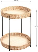 HAKU Möbel Beistelltisch rund MDF-Platte braun 42,0...