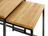 HAKU Möbel Beistelltische-Set quadratisch Massivholz eiche, 2 St.