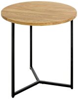 HAKU Möbel Beistelltisch rund Massivholz eiche 50,0...
