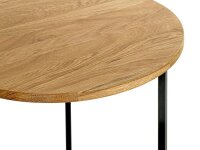 HAKU Möbel Beistelltisch rund Massivholz eiche 50,0 x 50,0 x 52,0 cm, 1 St.