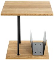 HAKU Möbel Beistelltisch quadratisch Massivholz eiche 45,0 x 45,0 x 45,0 cm, 1 St.