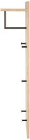 HAKU Möbel Wandgarderobe 37448 eiche Holz 5 Haken 30,0 x 100,0 cm, 1 St.