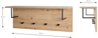 HAKU Möbel Wandgarderobe 37447 eiche Holz 4 Haken...
