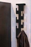 HAKU Möbel Wandgarderobe 47506 schwarz Metall 6 Haken 15,0 x 60,0 cm, 1 St.