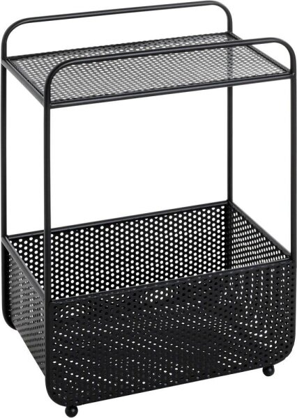 HAKU Möbel Beistelltisch rechteckig Metall schwarz 41,0 x 25,0 x 58,0 cm, 1 St.