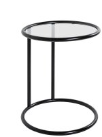 HAKU Möbel Beistelltisch rund Sicherheitsglas...
