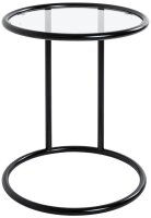 HAKU Möbel Beistelltisch rund Sicherheitsglas schwarz 45,0 x 45,0 x 55,0 cm, 1 St.